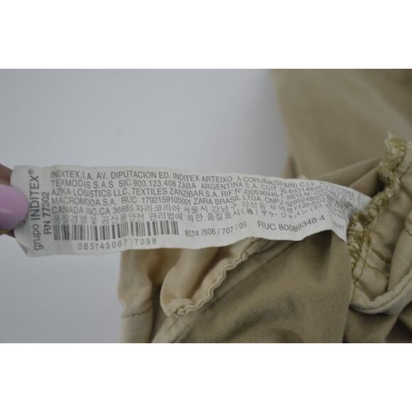 Zara Baby Sz 6-9 Months Khakis Lined Brown pants Infant - Picture 4 of 12